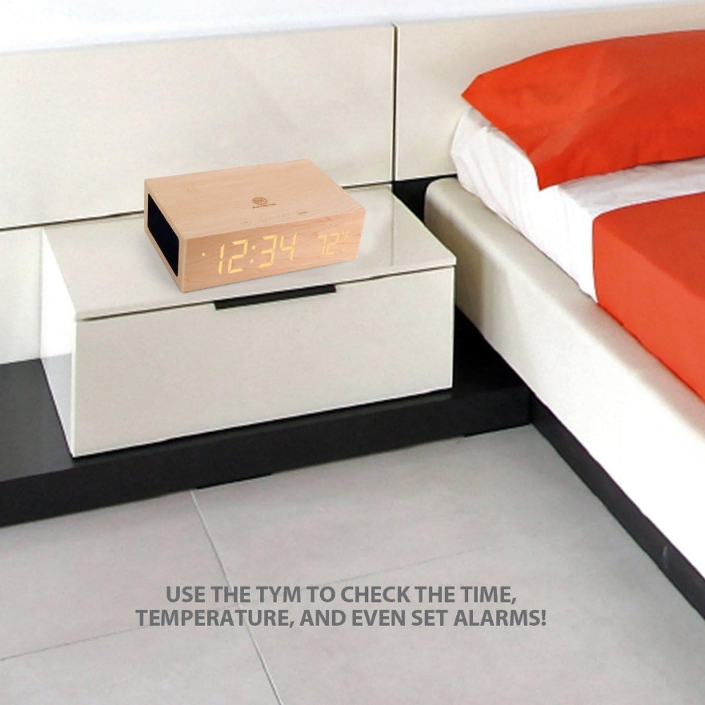 GOgroove BlueSYNC TYM Bluetooth Wireless Stereo Speaker & Wooden Alarm Clock - Picture 10 of 13